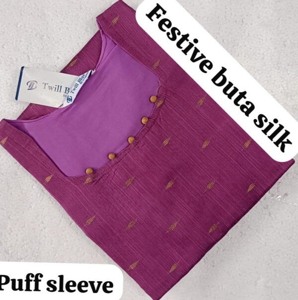 Raw silk Kurtis with Lining | M to XXL | 42 Length with pocket